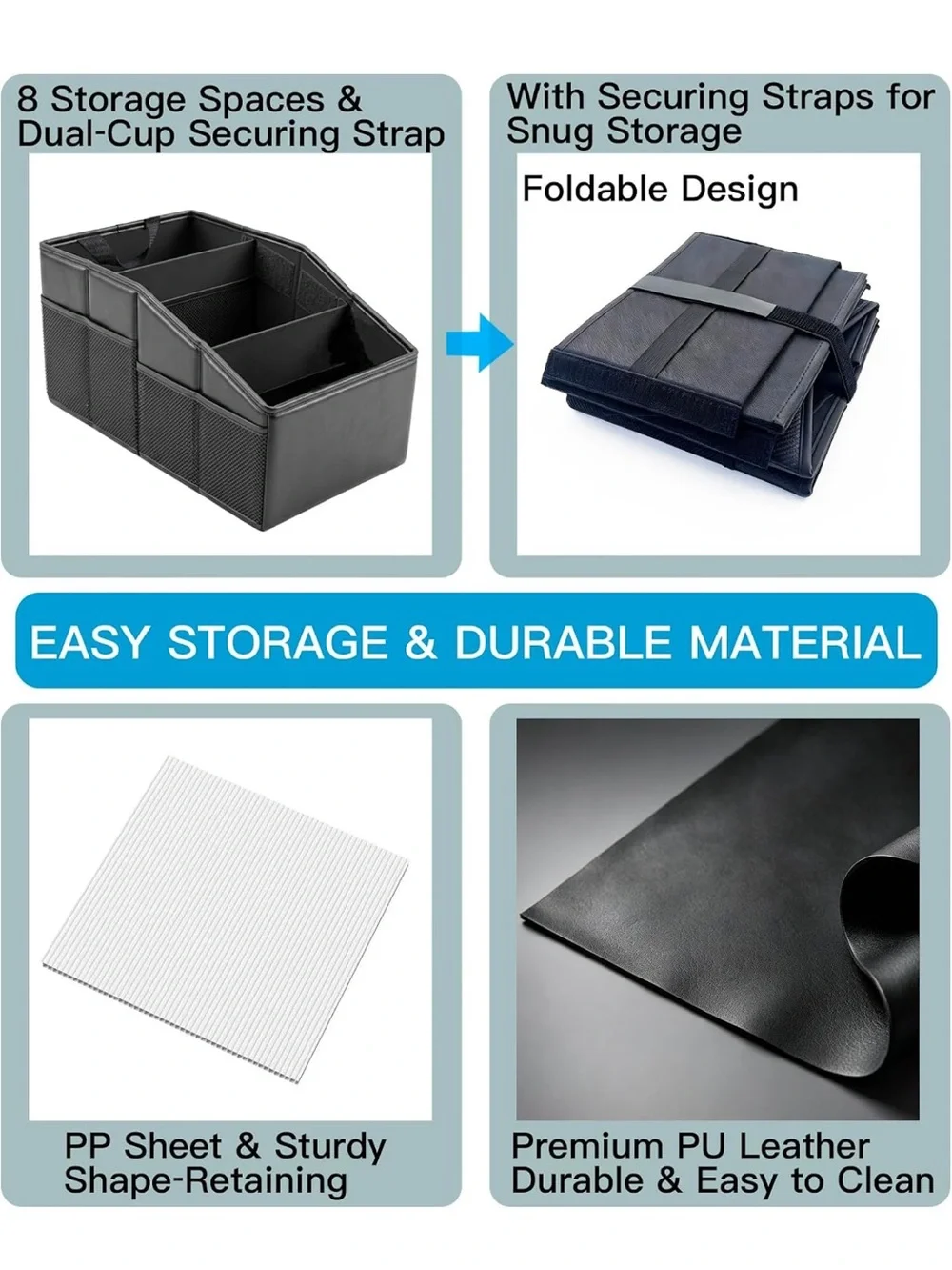 Car Trunk Organizer reinforced dividable car backseat organizers